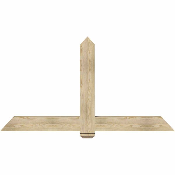 Ekena Millwork Eugene Rough Sawn Timber Gable Bracket, Douglas Fir, 72"W x 39"H x 6"D x 6"F, 13/12 Pitch GBW072X39X0606EUG00RDF - main